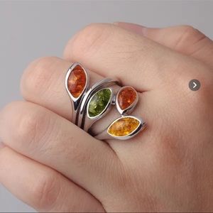 Amber Leaf Women's Ring